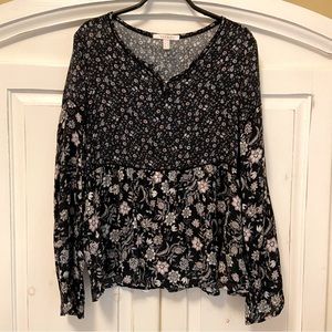 Esprit Bell-Sleeve Floral Print Blouse